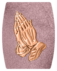 DAREC 516 CP SH OR Copper Praying Hands Shimmer Orchid Background